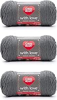 Vista 13 de Red Heart with Love - Hilo de seda de maíz, paquete de 3 unidades de 6.98 oz/7 onzas, acrílico, 4 medianos (peinado), 370 yardas, tejido/ganchillo
