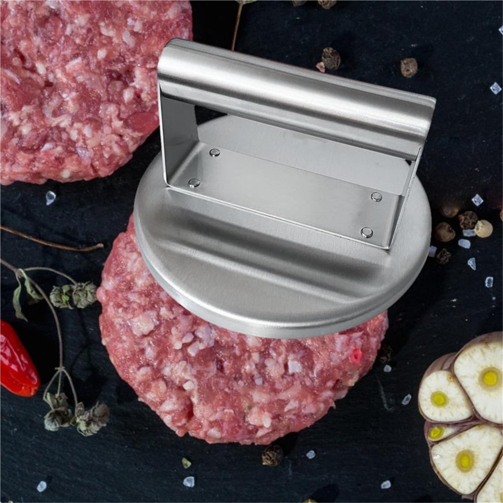 Burger Patty Presse Burgerpresse Küchenhelfer Hamburgerpresse Grill Kochwerkzeug for Zubereiten von Paninis, Sandwiches, Fladenbroten und Steaks