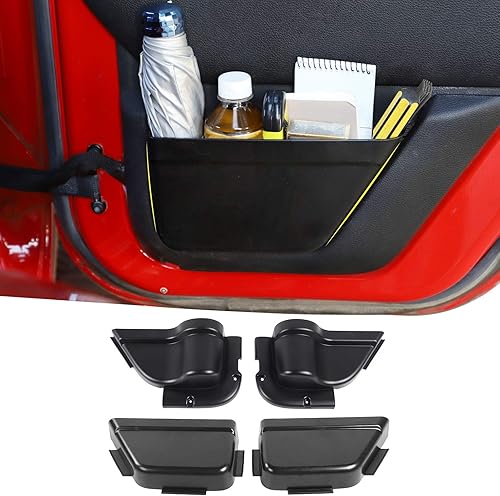 RT-TCZ Para Wrangler JK Bolsillos de almacenamiento, caja organizadora de puerta lateral para Jeep Wrangler 2011-2018 JK JKU Accesorios de