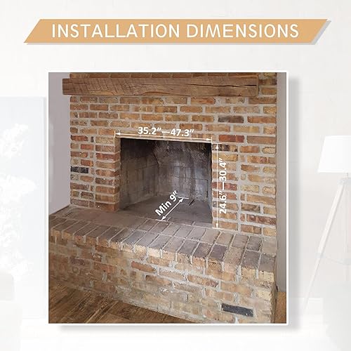 Miniatura 4 de LegendFlame Damon - Chimenea eléctrica de 39 pulgadas con kit de molduras, puerta de vidrio y pantalla de malla, calentador de chimenea 7501500 W,