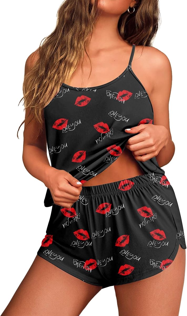 Conjunto de pijama Cami para mujer, lencería sexy, conjunto de pantalones cortos suaves de 2 piezas