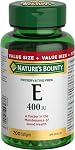 NATURE'S BOUNTY Vitamin E, 400 IU, Antioxidant, Preservative Free, 200 Softgels, 134 g