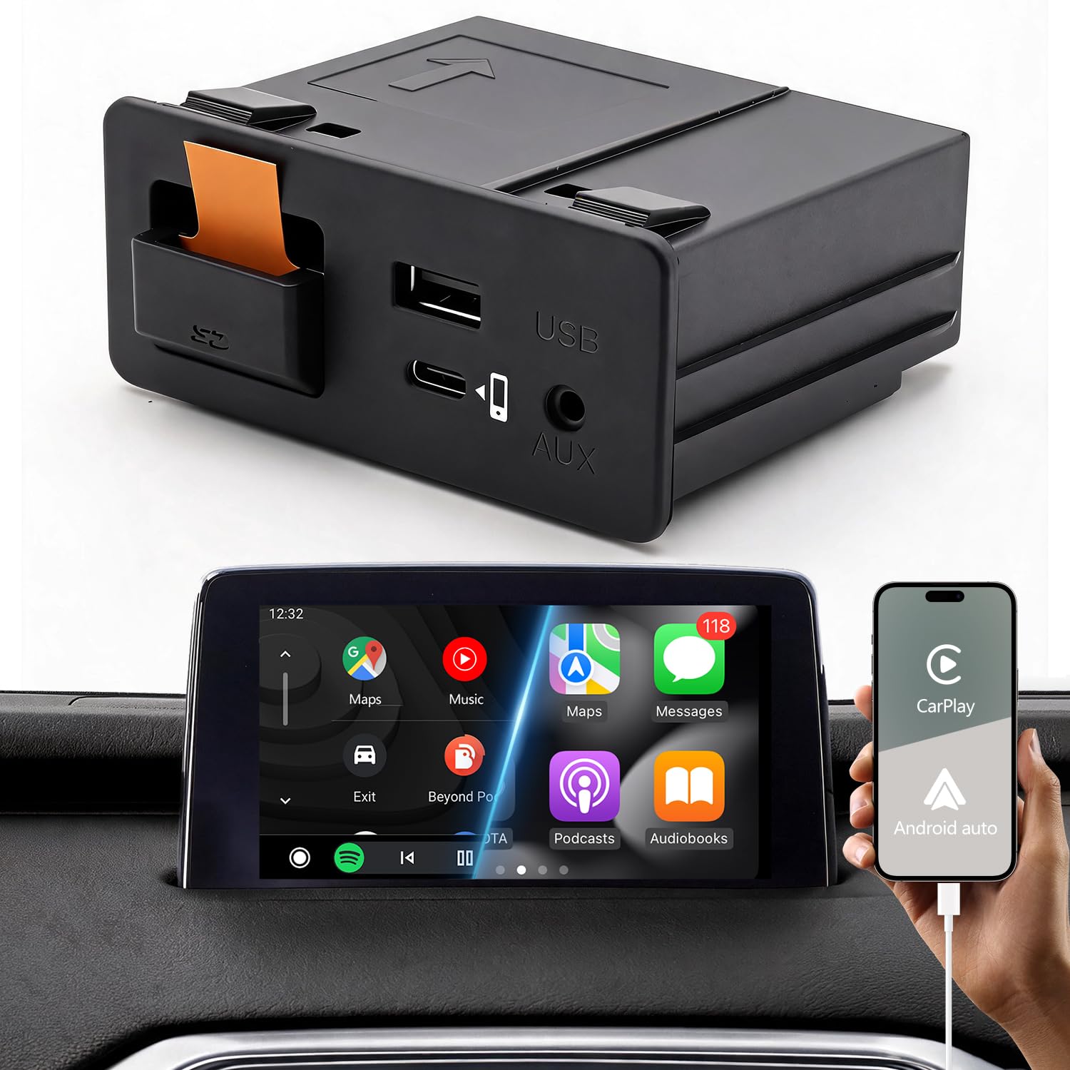 Amazon.com: Mazda Apple CarPlay & Android Auto Wired Adapter with