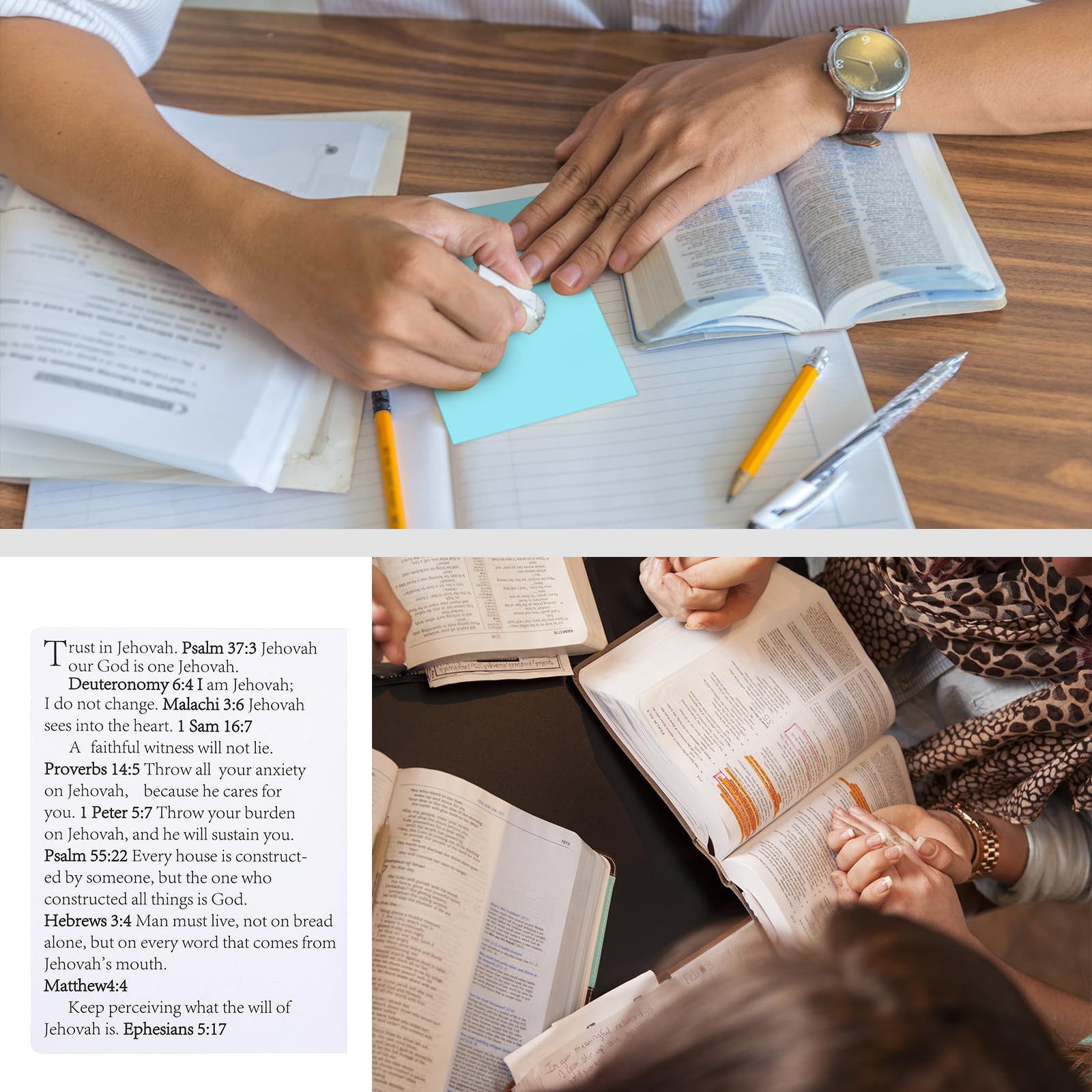 Motiskyy Jehova-Zubehör, Jehova-Zubehör, Bibel-Haftnotizen, Zeugengeschenke, christliche Jehova-Notizblöcke, Org-Versorgung für Jehova-Dienststudium (bunter Stil), 48 Stück