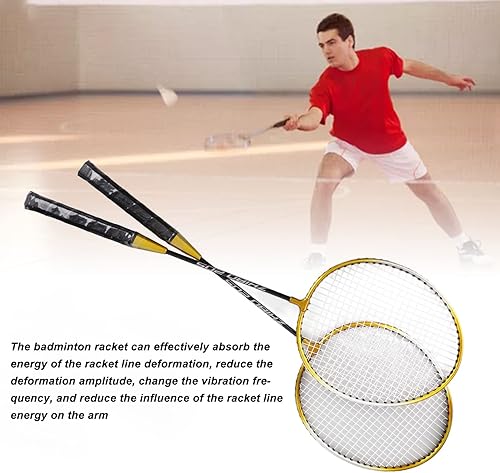 Miniatura 3 de Juego de raquetas de bádminton para juegos de patio trasero al aire libre, juego recreativo, principiantes, 205, raqueta de bádminton de aleación de