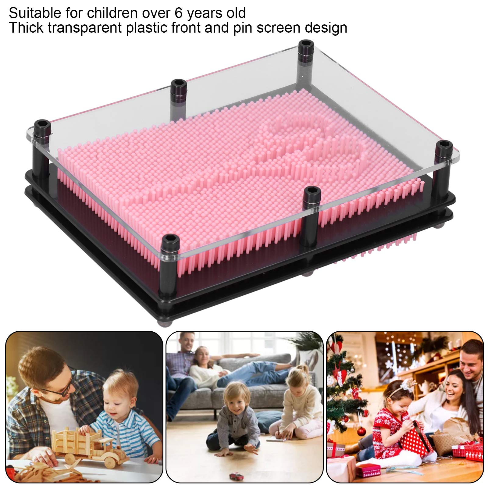 Acouto Pin Art Toys 3D 3D Pin Art Toys, Plastic Hand Print Model - Image 2