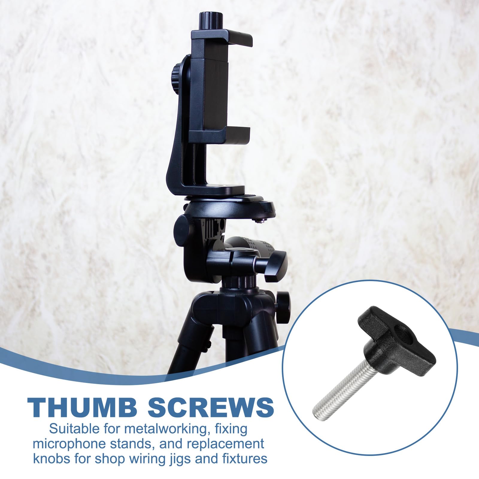 YELARXI Z- Shaped Thumb Screws 304 Stainless Steel Tee Wing Knobs Screws Clamping t Head - Image 4