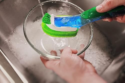 Miniatura 3 de Libman - Cepillo de limpieza para vasos y platos con cepillo de cocina curvado y dos repuestos de esponja