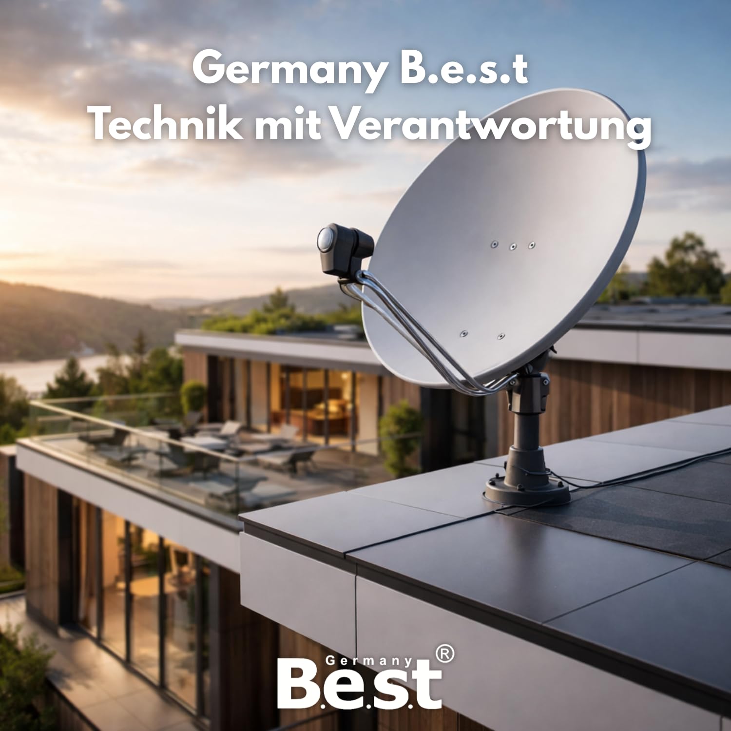 Germany B.e.s.t Cavo coassiale 100 m SAT | 4K Ultra HD | Classe A+ | Impianti DVB-S/S2 DVB-C DVB-T BK | 5 schermati | 135dB