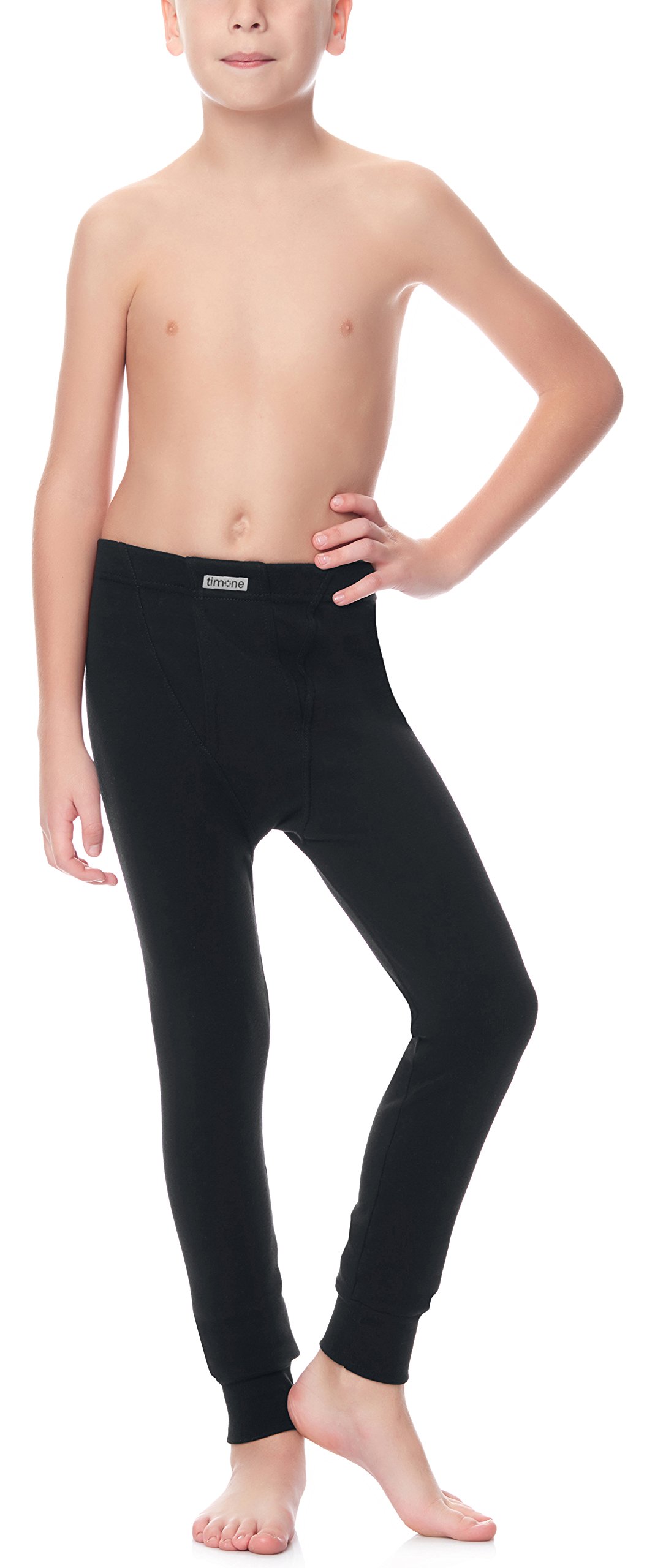 Timone Caleçon Long Thermique sous-vêtements Garçon TISS1001 (Noir, 158)