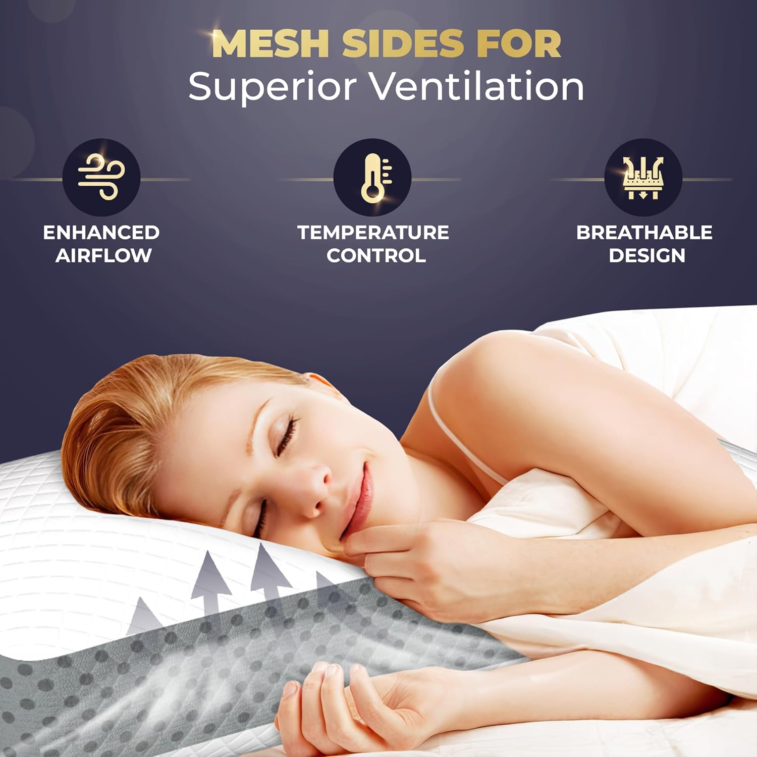 Royal Therapy Memory Foam Pillow, Neck Pain Relief, for Neck and Shoulder Pain, Side Sleeper, Cervical, Pillow Sleeping - Image 7