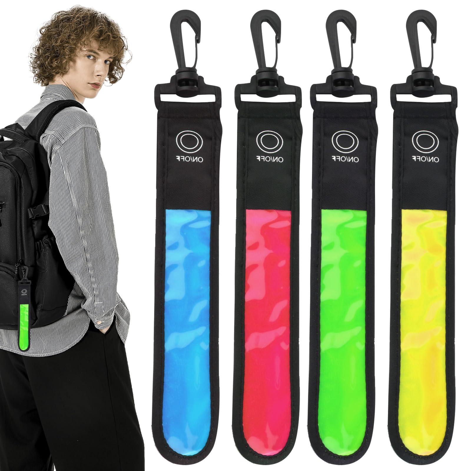 6 Luci LED Lampeggianti Di Sicurezza Per Zaino, Bambini, Corsa – Visibilità Notturna, Impermeabili, Colori Vari