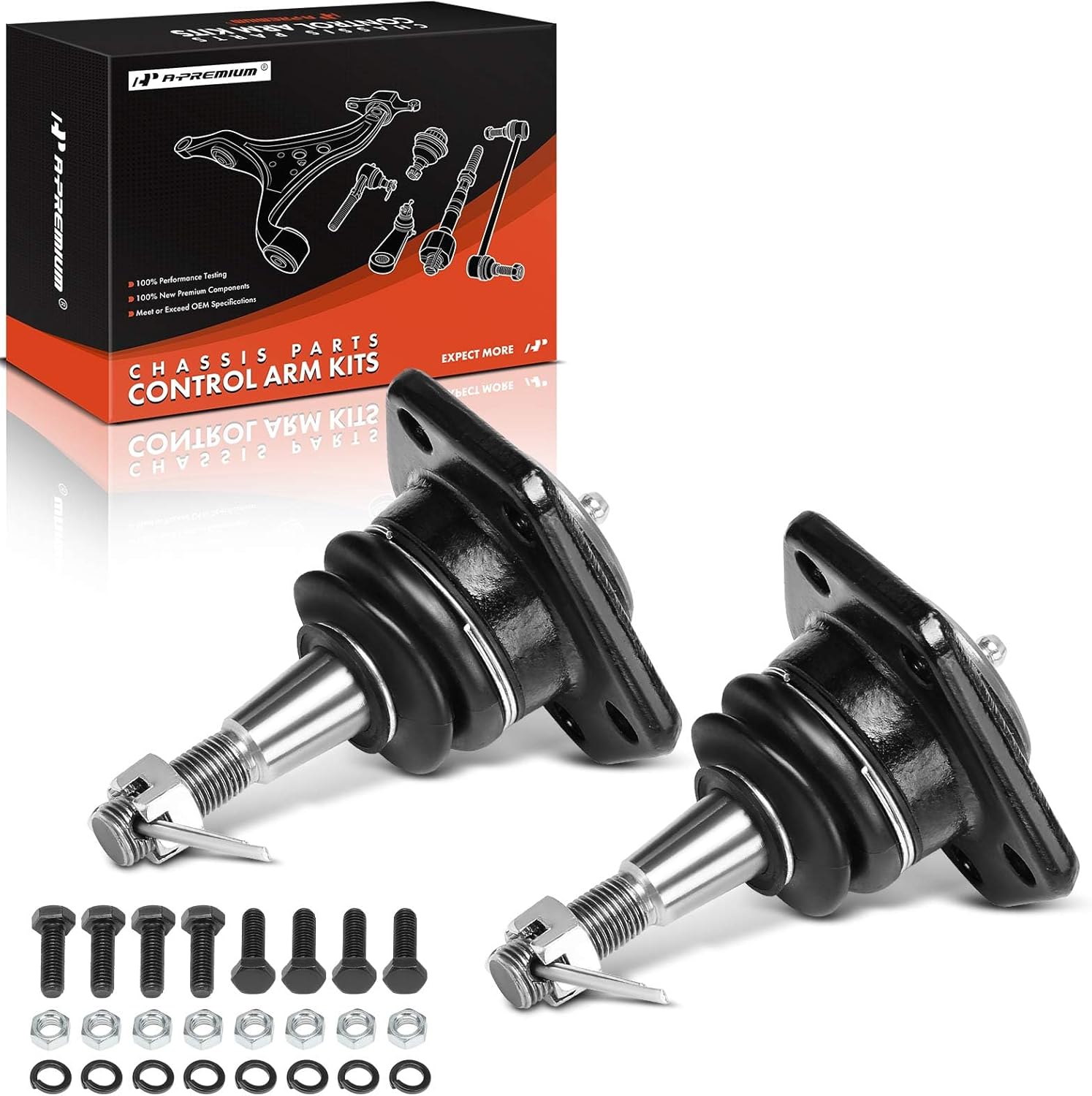 A-Premium 2 x Front Upper Ball Joint, Compatible with Chevrolet Blazer, C10 Pickup, C10 Suburban, G10 Van, P10 Van & GMC C15 C1500 Pickup, C15 C1500 Suburban, G1500 Van, Jimmy, P1500 Van, 1971-1972