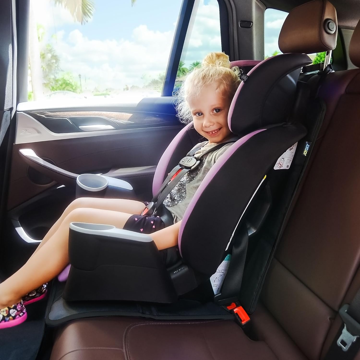 JOYSKY Trunk Organizer and Car Seat Protectors 2 Pack, Space-saving Hanging Car Organizer, Large Seat Cover Protectors, Road TripAccessories