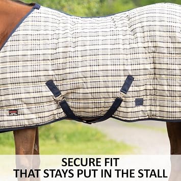 Schneiders Hunt Club Plaid II Open Front Surcingle 280g Medium Weight Horse Stable Blanket for Winter | Classic Plaid Style | Cozy Equestrian Barn Comfort