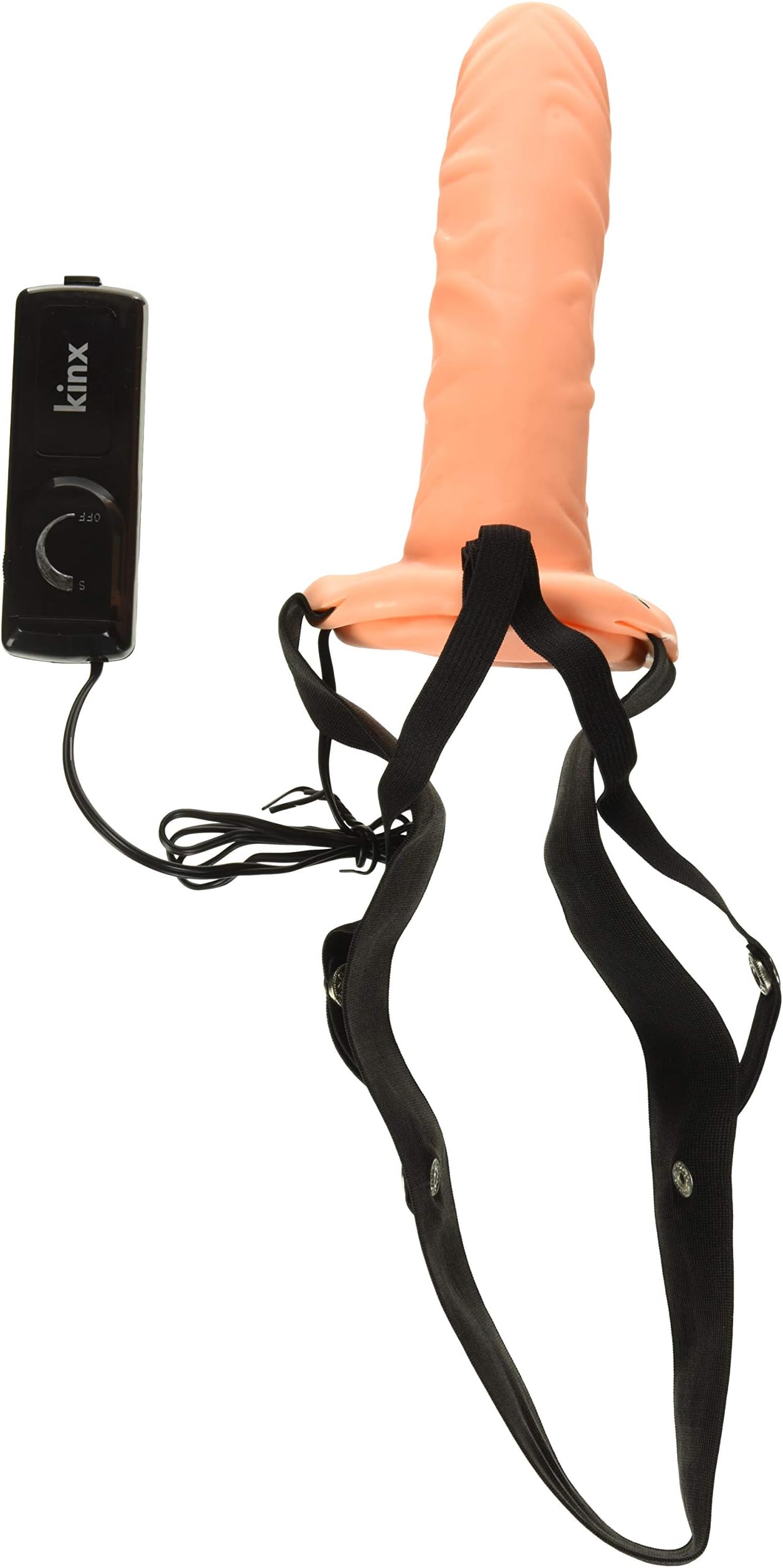 Kinx Extender Hollow Vibrating Strap On, 6 Inch