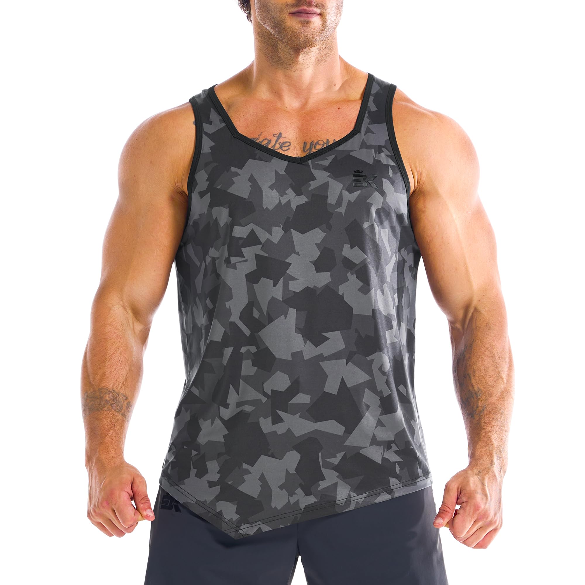 ZENWILL Pack de 3 Irregular Camiseta de Tirantes Ligera Entrenamiento Deportiva Hombre Chaleco Gimnasio Secado Rápido