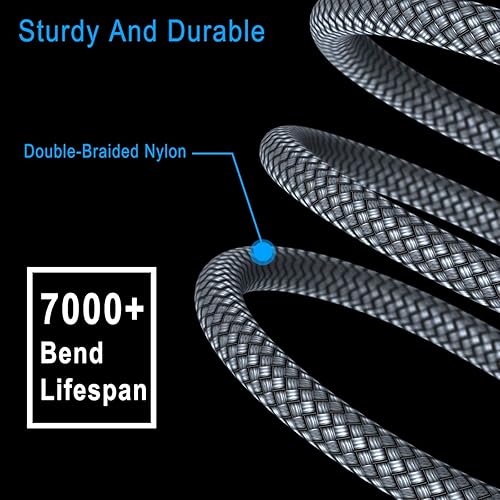 Miniatura 2 de Basesailor Paquete de 2 cables de carga USB tipo C de 10 pies, cable de carga de coche para iPhone 15 Pro Max Plus 2023, Samsung Galaxy S10 S10E 10E