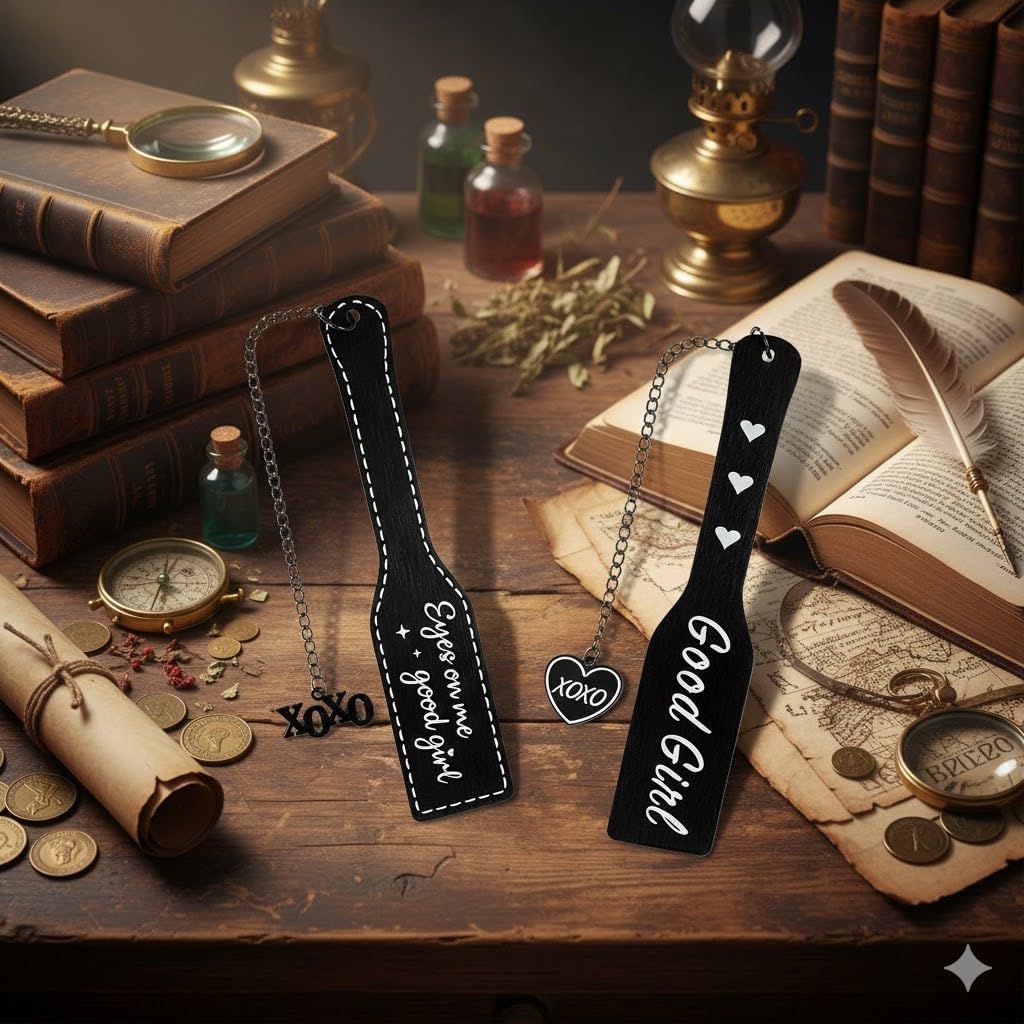 Dark Romance Bookmark for Women,Funny Reding Metal Bookmarks for Adults,Book Club Reading Book Lover Bookmarks Bulk Gifts for Women(XOXO+Heart) - Image 3