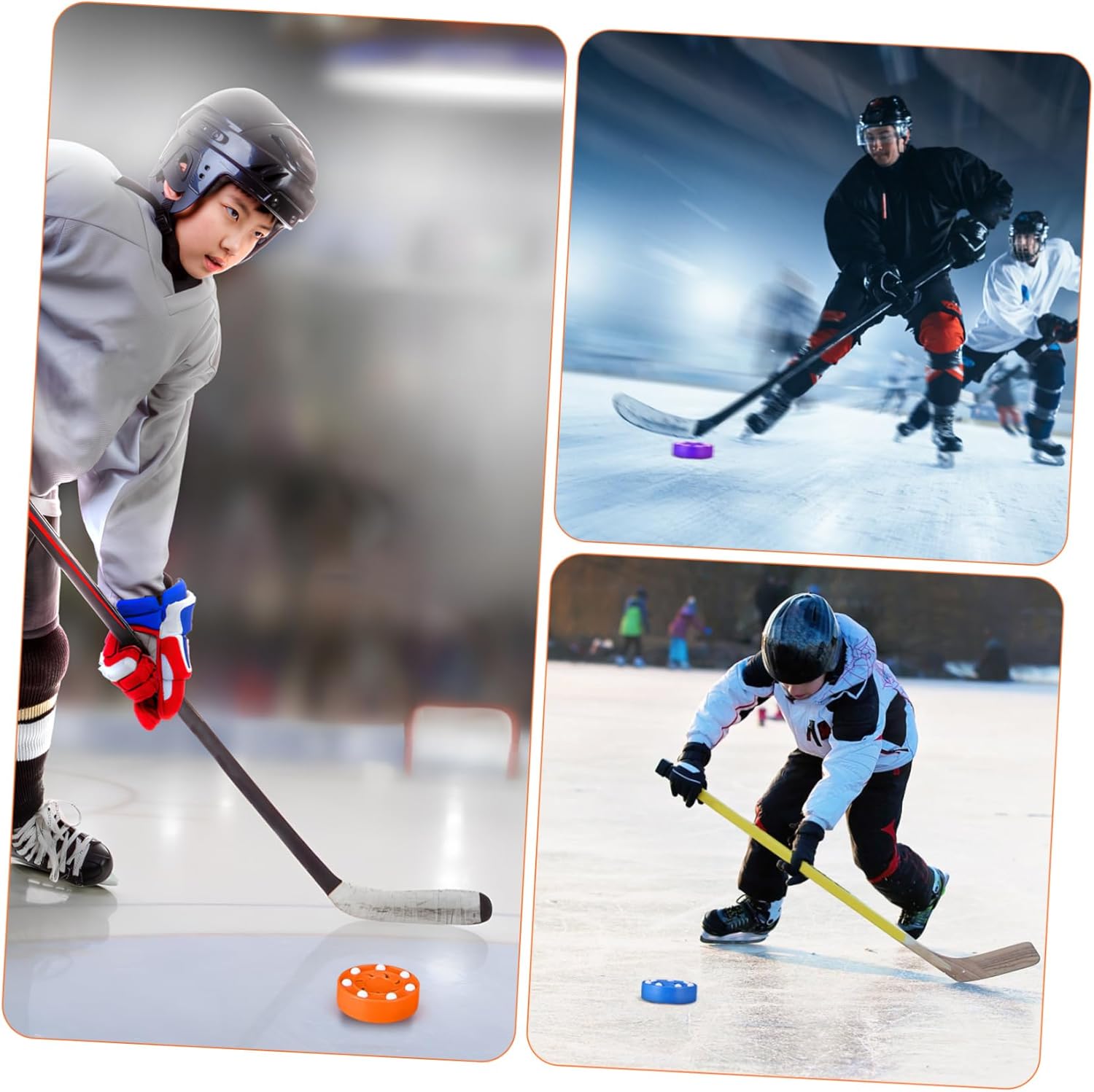 Ice Hockey Roller Skates 6 Pack Hockey Training Outdoor Sturdy Construction Colorful Design