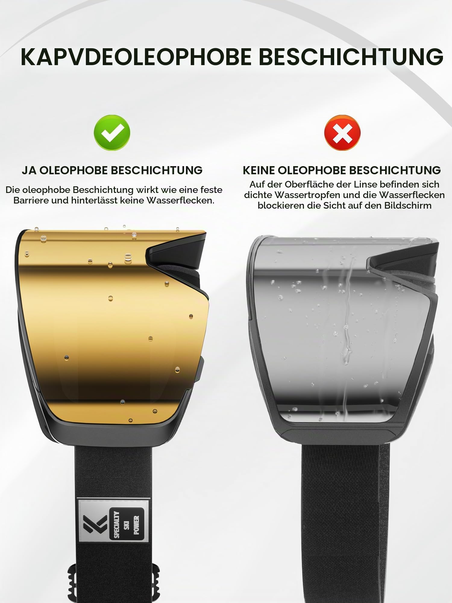 KAPVOE Skibrille OTG mit magnetischer Klapplinse K724