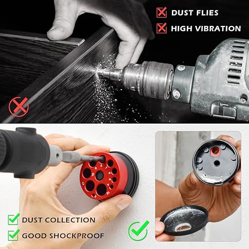 Miniatura 3 de Suteng Herramienta colector de polvo de taladro eléctrico,Herramienta de control de polvo de broca porosa,Herramienta de almacenamiento de polvo de