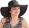 Womens Wide Brim Sun Hat - UV Protection Floppy Straw Sunhat Summer Beach 7 14