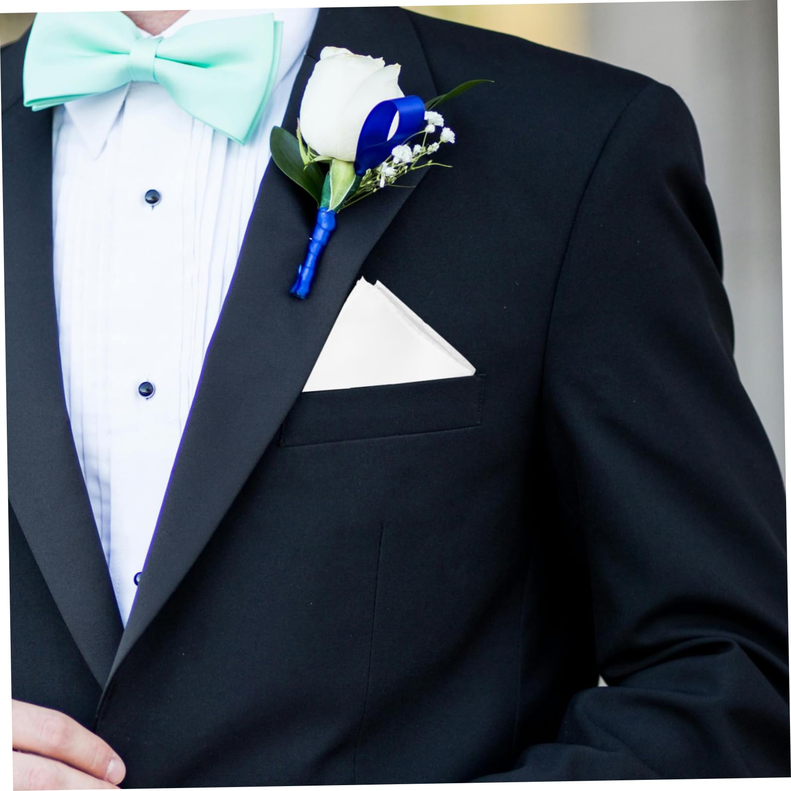 Einstecktuch Anzug Accessoires Männer Halter Einstecktücher Für Herren Binden Partytaschentücher Herren Einstecktücher Goldene Krawatte Weiß Polyestergarn