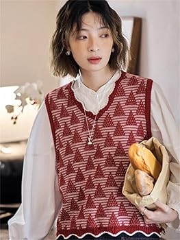 【美品】3点セットアップ KNIT VEST SET SHIRT JACKET Amazon.com: Women Sweater Vests Preppy Style Spring V-Neck
