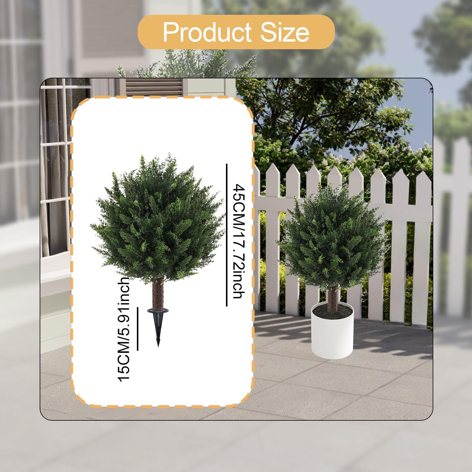 Bosso Artificiale per Esterni con Picchetto da Terra per Giardino, Cortile E Recinzione.