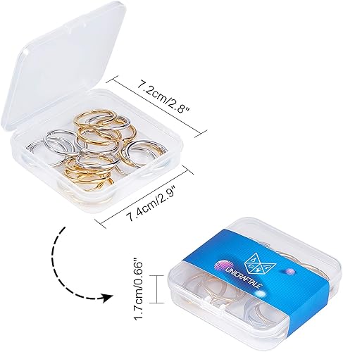 Miniatura 8 de UNICRAFTALE 16 aretes de aro de pulido de acero inoxidable de 0.984 in, 2 colores, aretes de aro Huggie Loop Componentes para bricolaje para mujer,