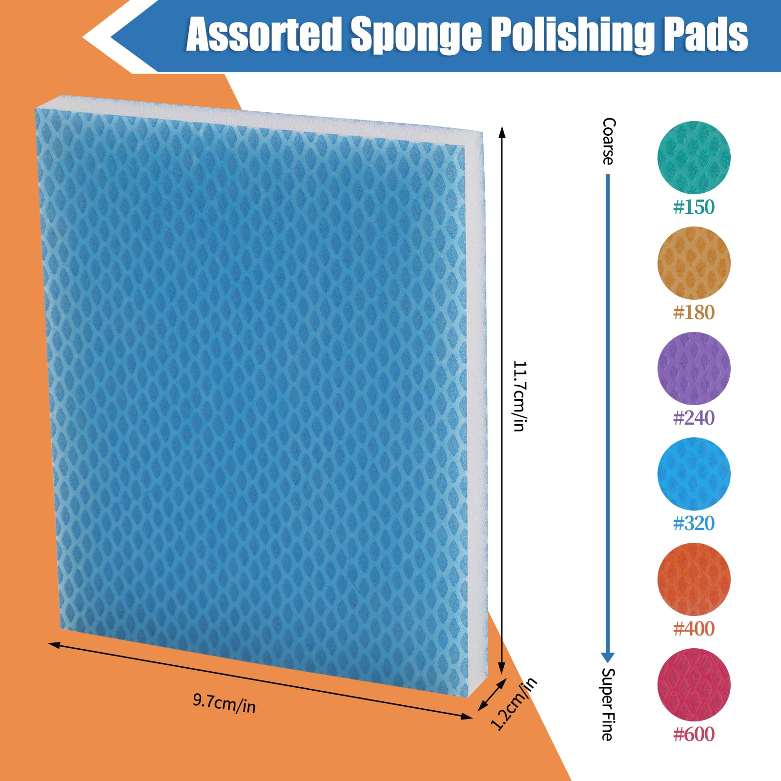24 Stück Schleifschwämme Set - 180-3000 Körnung Für Holz & Metall