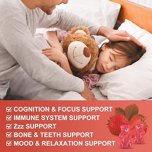 Miniatura 3 de Gomitas de glicinato de magnesio para niños y adultos, apoyo de relajación y cognición, suplemento de magnesio de 400200 mg con L-teanina, B6, D3 y