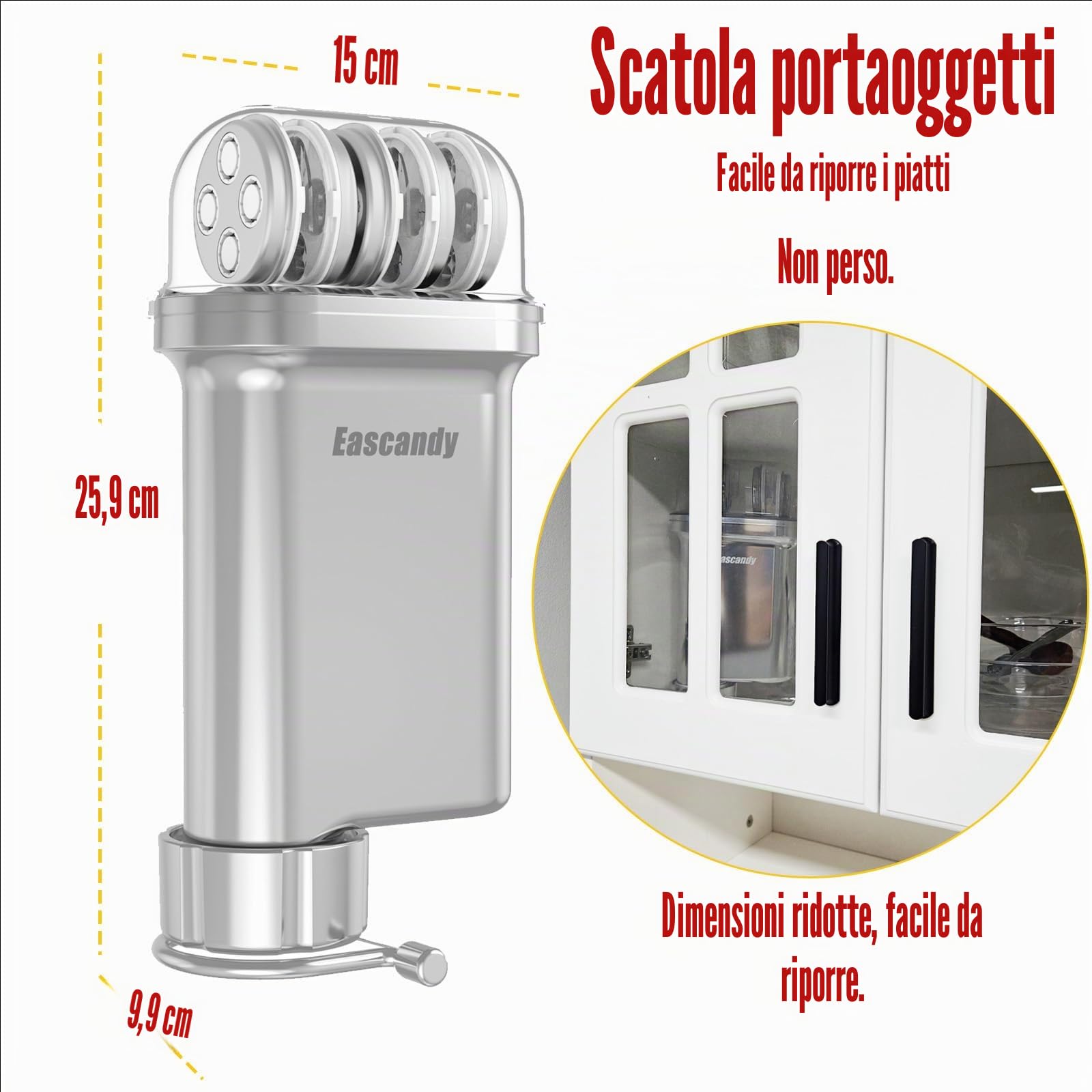 Eascandy Pressa per pasta in metallo Gourmet per KitchenAid Stand Mixer - Accessorio per pasta in metallo resistente con 5 piatti intercambiabili per pasta fresca fatta in casa