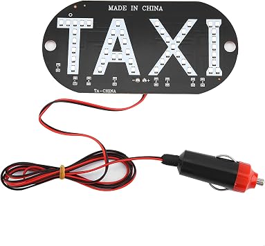 Taxi LED Light, Taxi LED Sign Decorative Taxi Display Signal Indicator Light, 12V Taxi Windshield Cab Indicator Sign Windshield LED Light Lamp Taxi Cab Illumination Sign