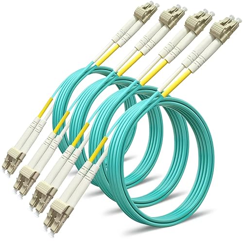 Cable de conexión de fibra multimodo LC a LC dúplex OM3 multimodo (50125), cables de fibra óptica Gigabit 10G, cable de conexión de fibra óptica de