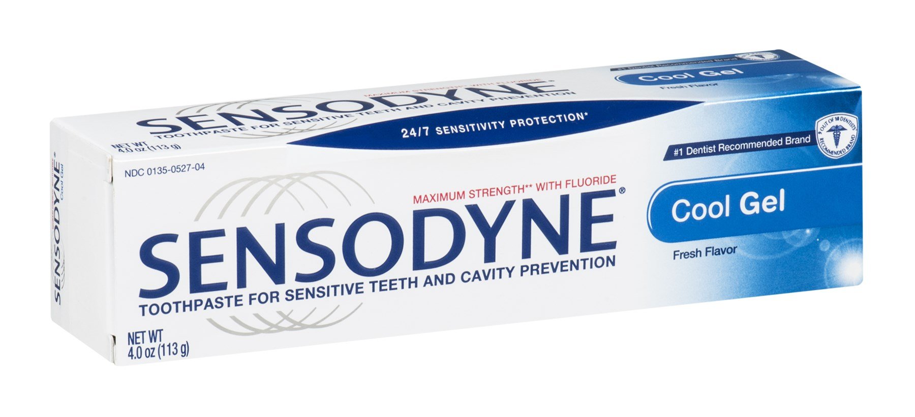 Sensodyne Toothpaste for Sensitive Teeth & Cavity Prevention, Cool Gel 4 oz (Pack of 3)