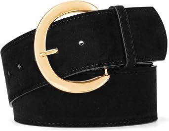 maikun Wide Belts for Women, Suede Belt Women, Thick Chunky Waistband