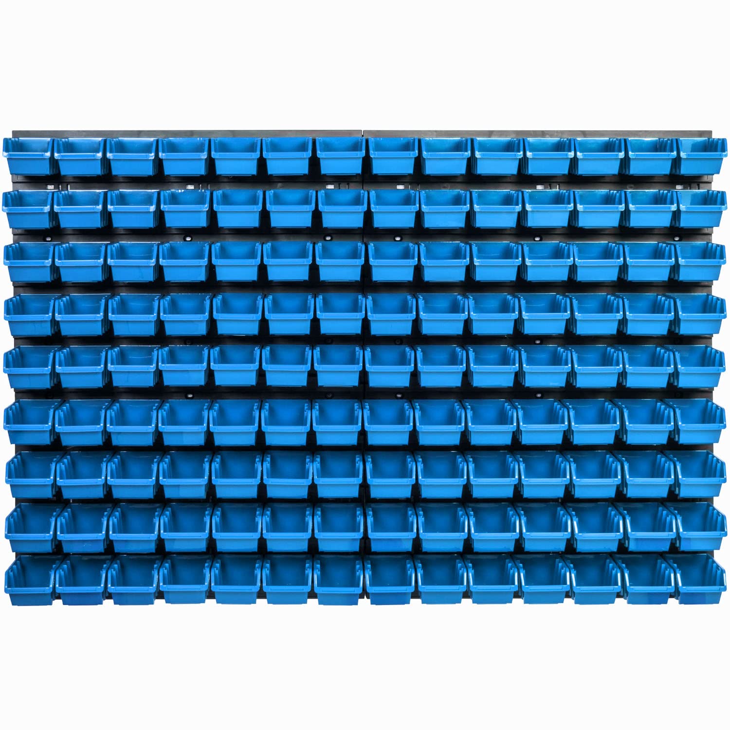 Sistema di stoccaggio da parete, 1152 x 780 mm, 126 pezzi, Contenitori Scatole Impilabili, Pannelli da Parete Extra Resistenti, Scaffali da Officina