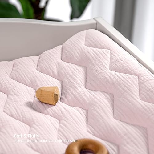 Miniatura 4 de lulumoon Funda de muselina para cambiador Funda acolchada de algodón para cambiador de bebé, sábanas suaves para niños y niñas