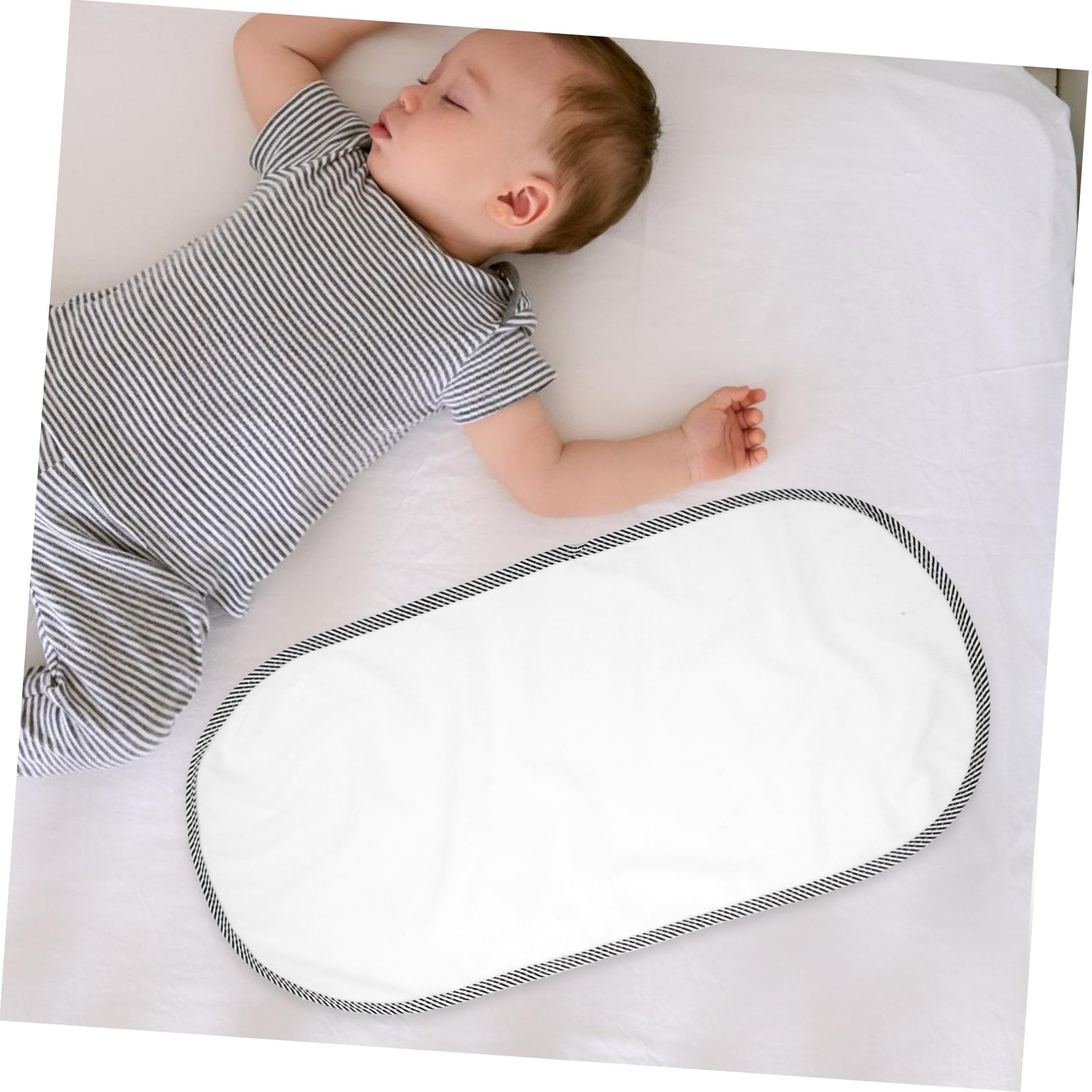 HEMOTON Tappetino Fasciatoio Portatile Set 6 Pezzi per Ragazzo Ragazza in Cotone Morbido e Riutilizzabile per Viaggi e Cambio Pannolino