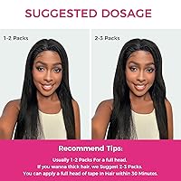 Vista 8 de Lashey Extensiones de Cabello Humano con Cinta Adhesiva Negro Natural 100% Remy Cabello Humano Liso Extensiones de Cabello con Cinta Largas de 24