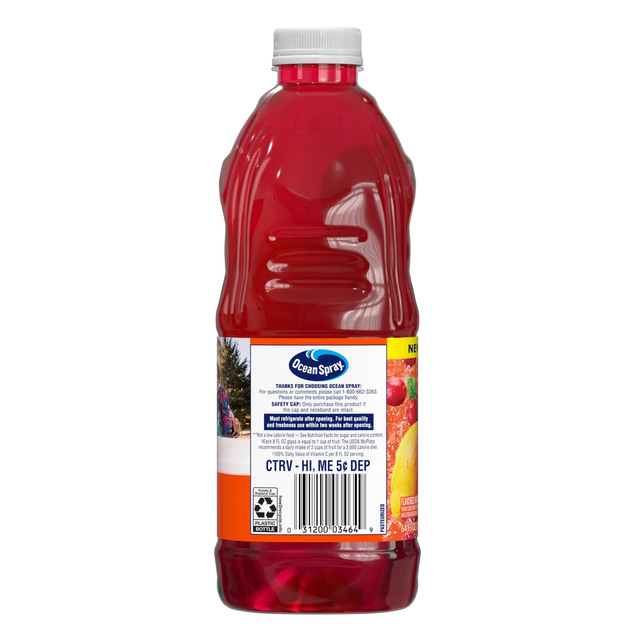 Ocean Spray® 100% Juice Cranberry Mango Juice Blend, 64 Fl Oz Bottle (Pack of 8)