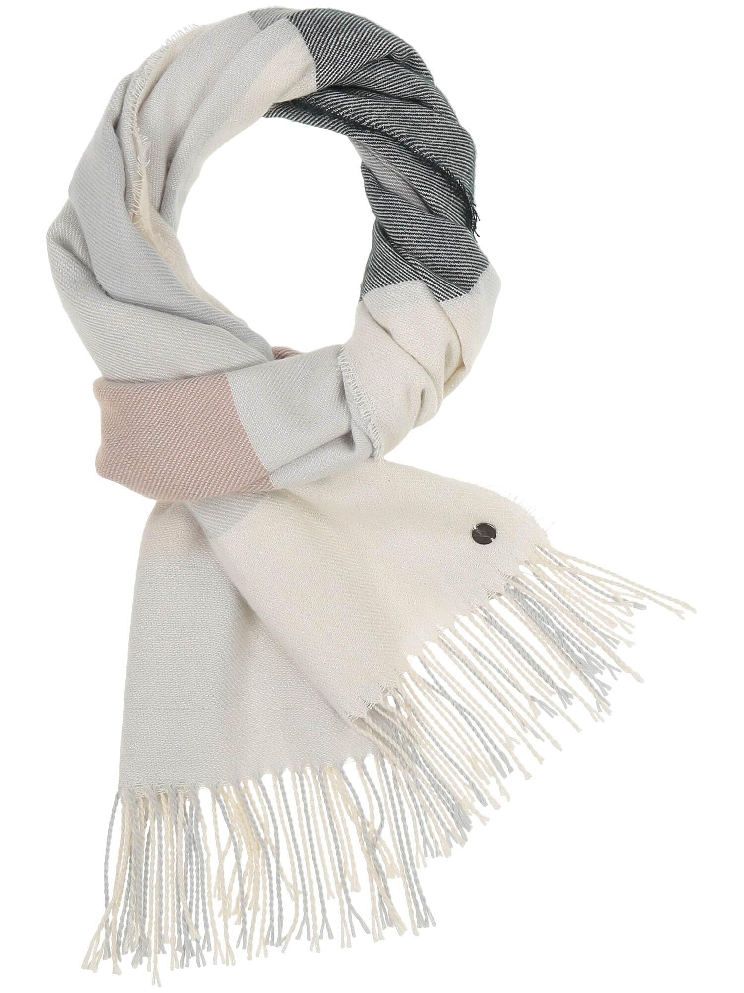 FRAAS Bufanda Soft Colour Block Mujer/Hombre - con flecos otoño/invierno Invierno