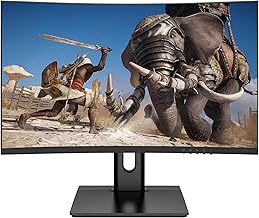 Tees 27 inch FHD Monitor, 240Hz Curved R1000 Screen NTSC 72% 1080P Desktop MNT with Speaker, FPS GamingMonitor HDMI DP USB Free Flicker Blue Light Filter, Display for CS2 Apex VALORANT