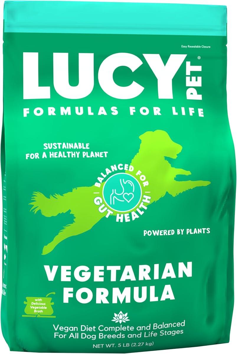 Lucy Pet Vegetarian Formula Dog Food - 5 lb, Vegan, Powered by Plants