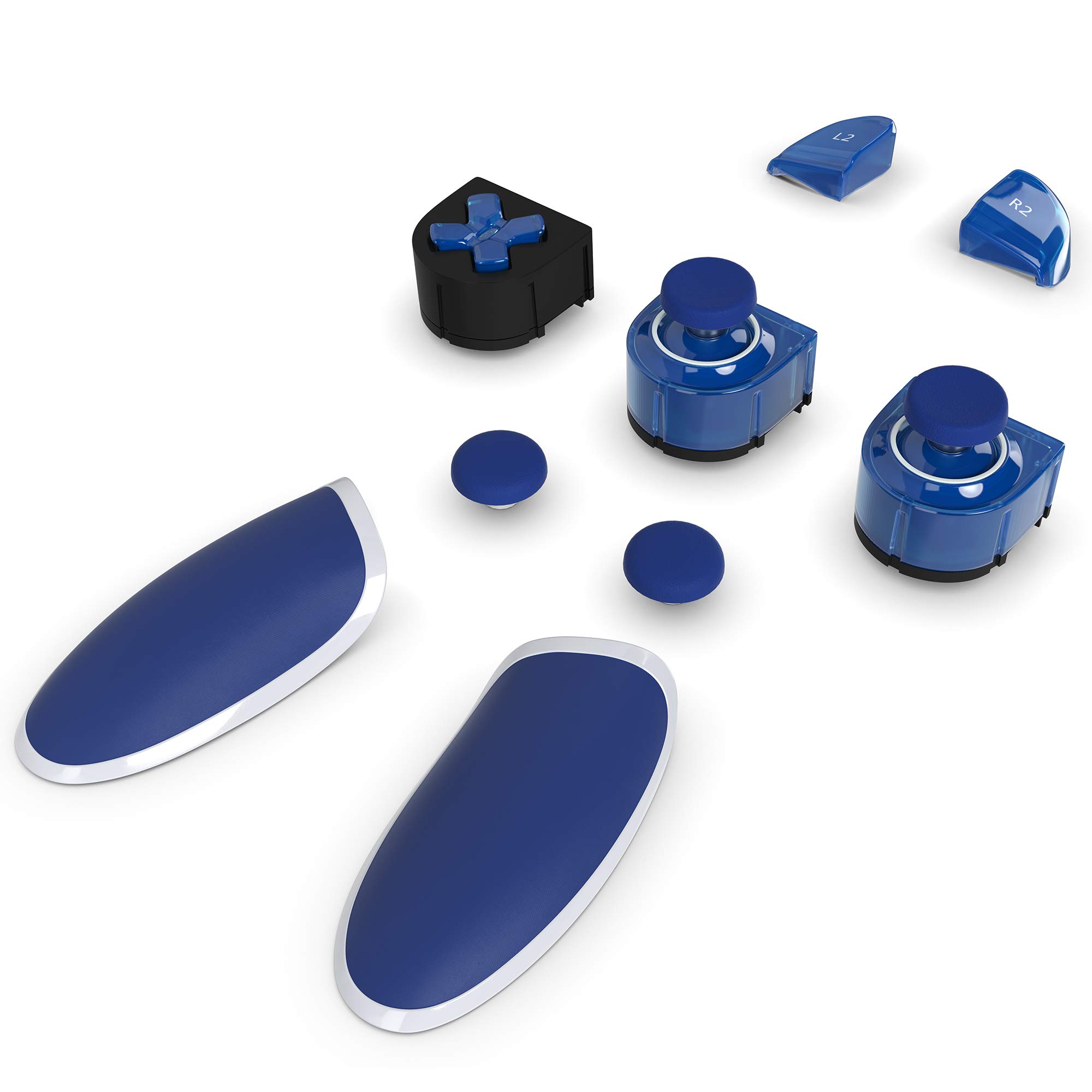Thrustmaster ESWAP X LED Blue Crystal Pack - Paquete de Módulos Personalizables con Retroiluminación LED para Xbox Series X|S, Xbox One y PC