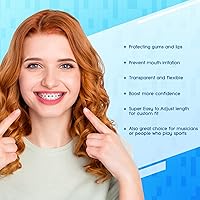 Vista 2 de Fundas cómodas para aparatos ortopédicos, protector bucal de ortodoncia, protector de labios, alternativa a la cera, protector labial para soportes