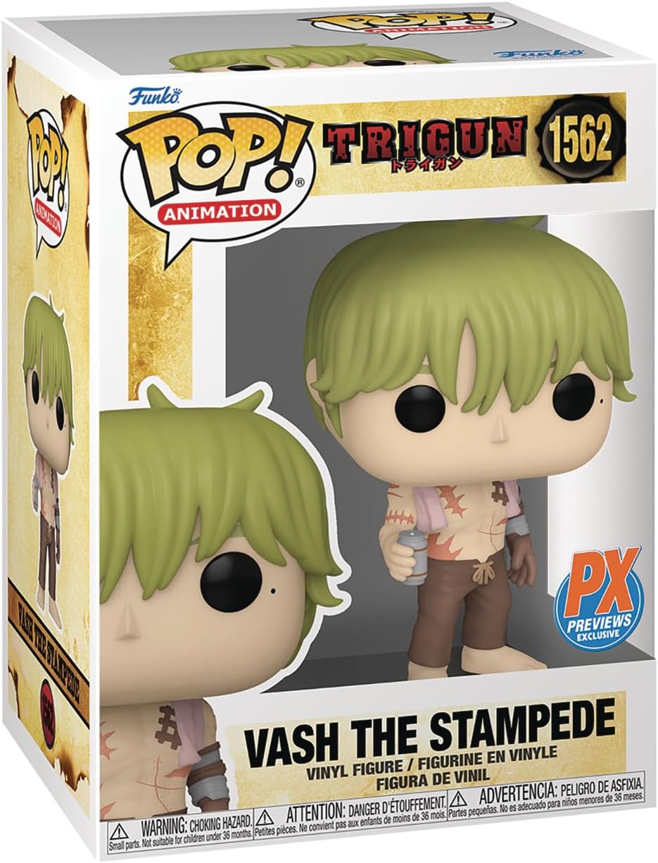 Pop! Animation: Trigun - Vash - (Shirtless) - Amazon Exclusive - Collectable Vinyl Figure - Gift Idea - Official Merchandise - Toys for Kids & Adults - Anime Fans - Model Figure for Collectors