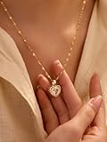 1PC Gold Heart Necklace for Women&comma; Minimalist Fashion Jewelry for Everyday Wear&comma; Trendy Women&apos;s Accessory&comma; Gold Chain Necklace with Heart Charm